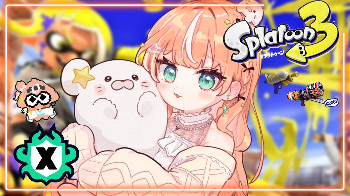 1garashi_Rika's tweet photo. ／
22:00~~~🦭🧡
スプラトゥーン3 ┊︎レイダース前のスプラ3
＼

昨日の名残りでめっちゃねむいけど
やりたいんだ！！！⚡

 ⑅∙˚┈┈┈┈待機所┈┈┈┈˚∙⑅
https://t.co/o34PPDK8R9 https://t.co/9jgsCcAxkG