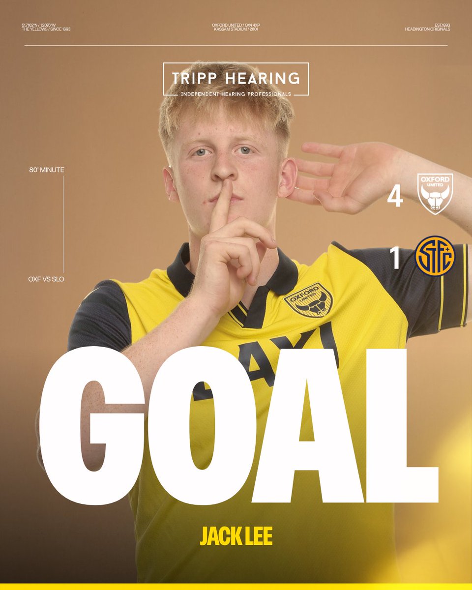 AcademyOUFC's tweet photo. Jack makes it four!

#OUFC| 🟡4-1⚪️| ‘80 https://t.co/dkCDUDYnWm