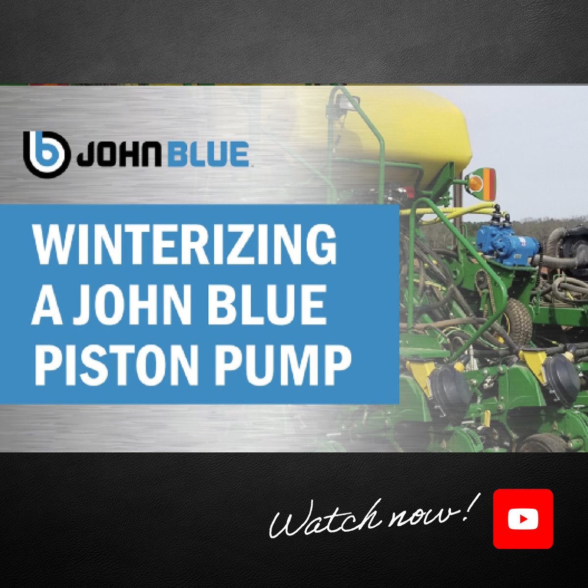 JohnBlueCo's tweet photo. Once planting season wraps up, don’t forget to winterize your John Blue piston pump! Our step-by-step YouTube video walks you through the process to help protect your pump and keep it ready for next season.
Watch now: https://t.co/jsFut4CbpV
#JohnBlue #PistonPump #Winterizing https://t.co/AmaGeX1tdH