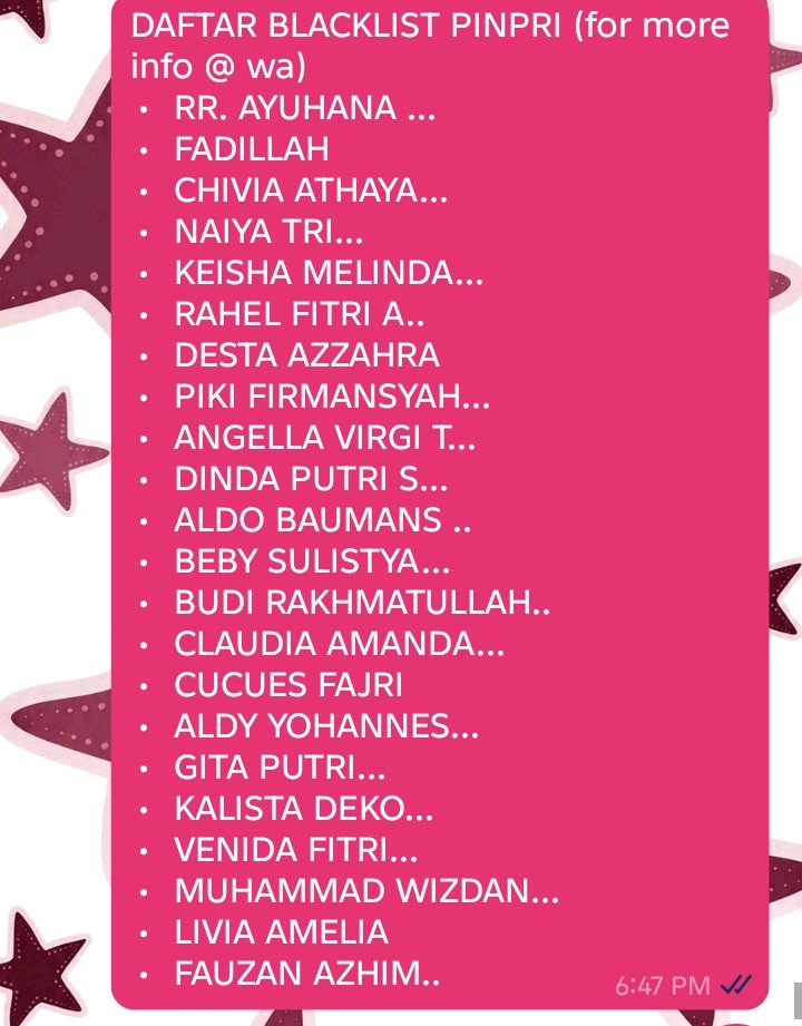 lilyalodie's tweet photo. based on akun lama by Ellen n akun ini
blacklist pinpri 
zonk/scam/ga bayar fee/kabur/um kurang
#pinpri https://t.co/Ok7sDJH1Wv