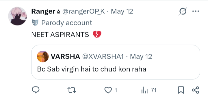 Daddy1034310's tweet photo. @rangerOP_K Mujhe dikha woh teri konsi behen hai jo c h u d rahi thi? https://t.co/FwQJwBod5G