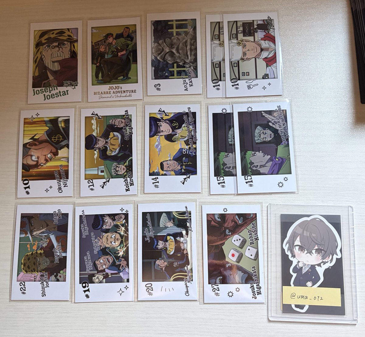 uma_012's tweet photo. ジョジョ 4部 キャラポトレ 交換

求　④吉良吉影
譲　画像

郵送 or 7/26昼頃ジョジョワールド手渡し
箔押し1:ノーマル2希望
初回取引リトリン必読 https://t.co/lEALSg9mP2