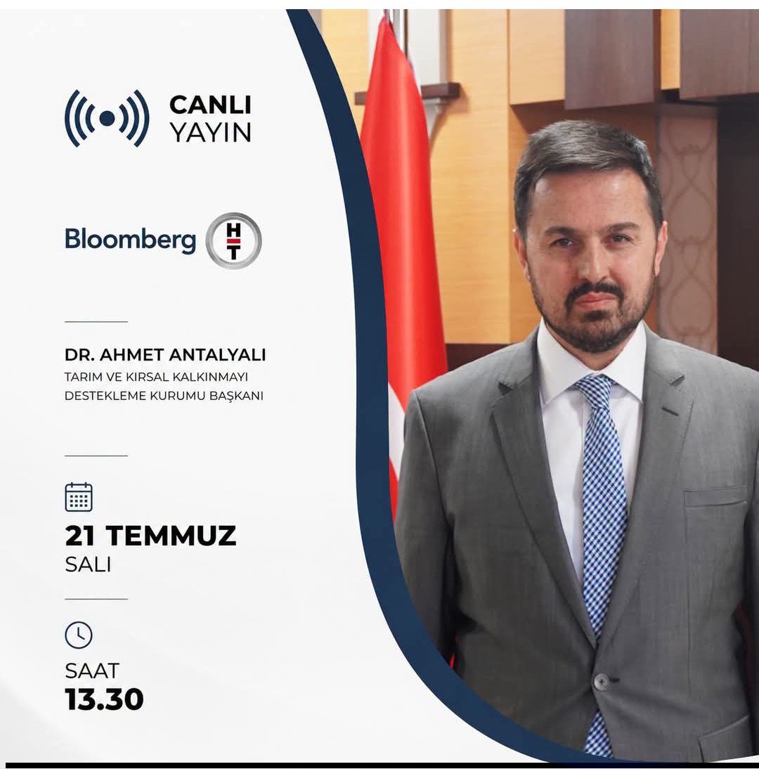 Tkdkardahan's tweet photo. TKDK Başkanımız Dr. Ahmet Antalyalı, Bloomberg HT ‘Akıllı Tarım’ canlı yayınında İrfan Donat’ın konuğu olarak IPARD Programı ve Kurumumuzun faaliyetlerine ilişkin değerlendirmelerde bulunacak.

📺: Bloomberg HT
🗓️: 21 Temmuz Salı
⏰: 13.30

#IPARD 🇹🇷🇪🇺 https://t.co/oqRMh2Q5GK