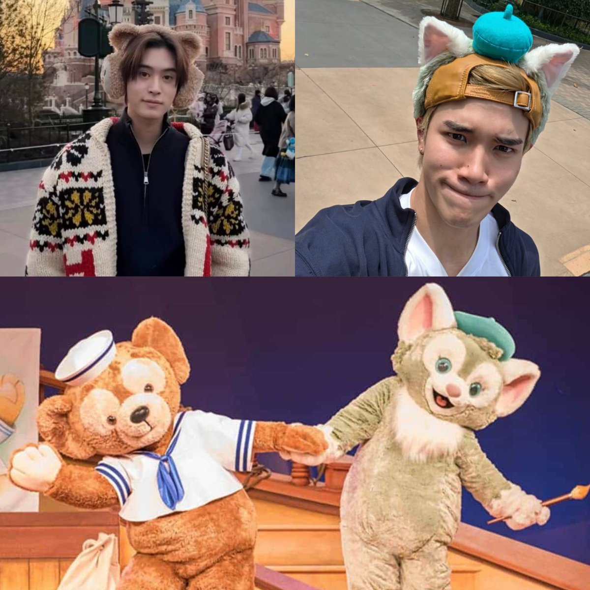 nox2perrr's tweet photo. เครื่องหัวที่ดีสนีย์เซี่ยงไฮ้มีเป็นร้อย แต่ต่างคนต่างเลือกออกมาเป็น duffy กับ gelatoni ได้🫪 https://t.co/M3EFgT2Uai