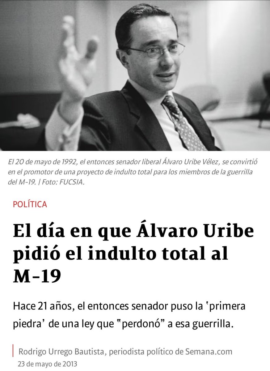 Mia64504652's tweet photo. @CeDemocratico @honohenriquez @SenadoGovCo El pacto manchado con la sangre de Miguel Uribe que llevó a @honohenriquez a la presidencia del senado, el PetroUribismo si existe y no de ahora sino desde que Uribe re indulto al M19, desde entonces gobierna juntos. https://t.co/MjkpcjKeGA