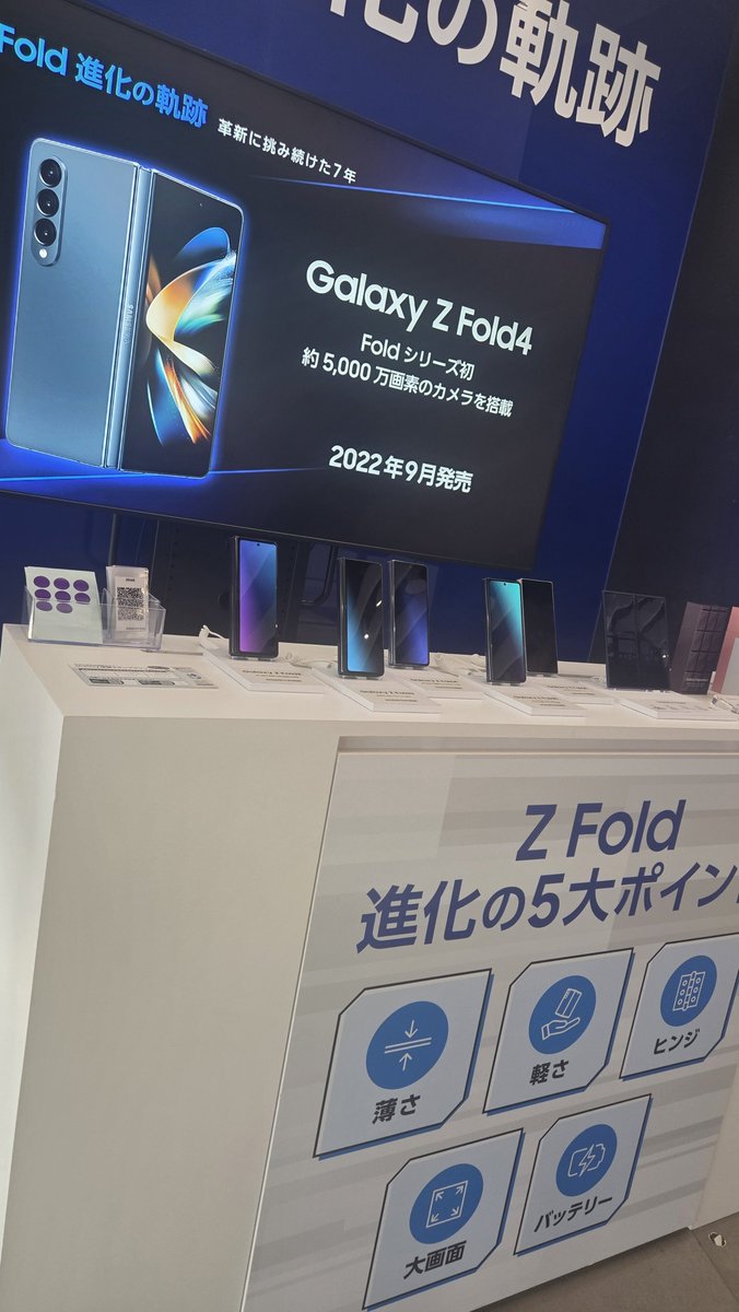 ber_c4's tweet photo. 最新��すぎる
#GalaxyHarajuku
#折りたたみスマホならSamsungGalaxy
#ZFold進化の軌跡
#GalaxyUnpacked https://t.co/MqZUC6cdvJ