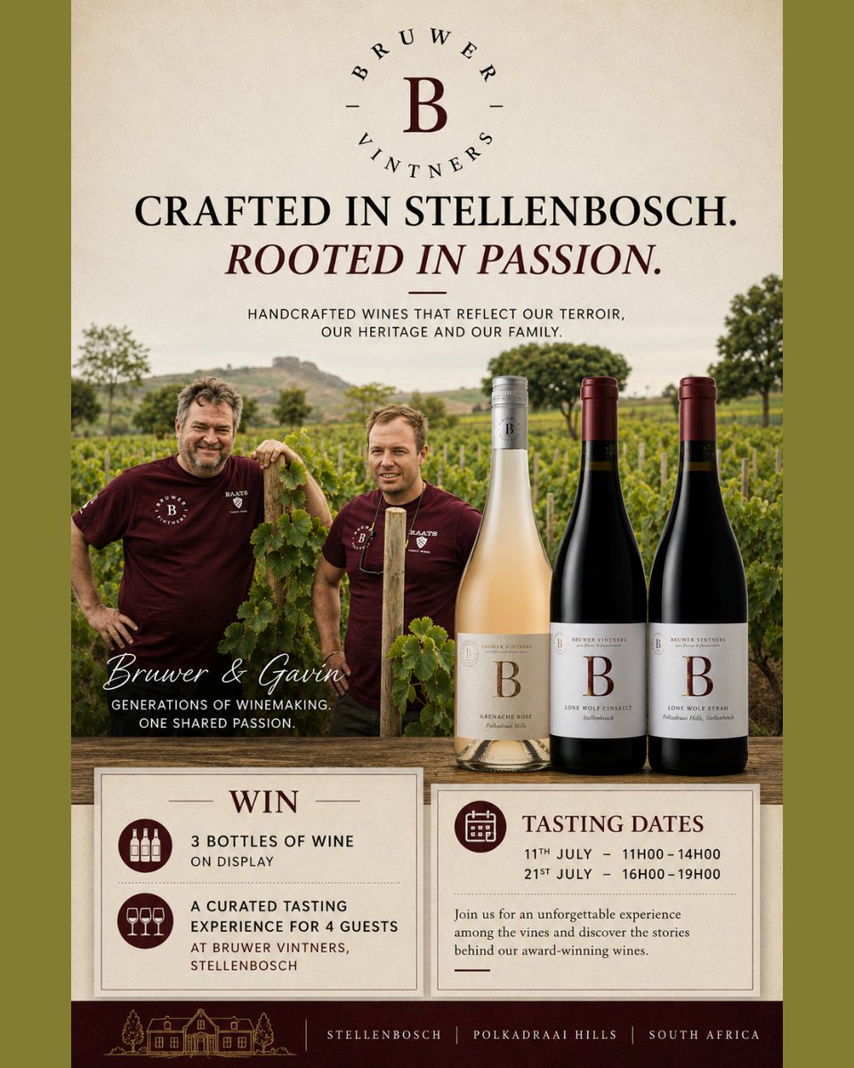 wineconceptsSA's tweet photo. Buwer Vintners tasting today! Bruwer Vintners are on promotion for the month of July. Try, Buy and stand a chance to wine a 3 pack of wine and a tasting experience for 4 people at Bruwer Vintners.
#wine #lovewine #wineconceptsnewlands #winetasting https://t.co/SY66bBwNQg