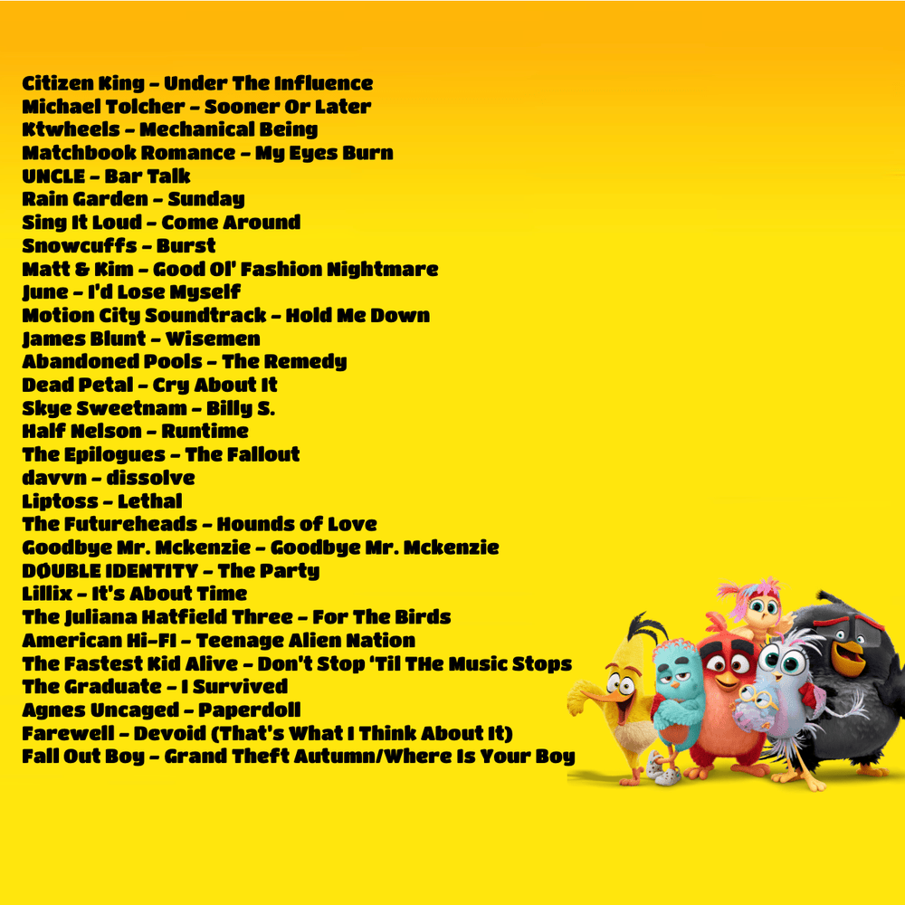 ABReddit's tweet photo. The song list and VA list for Angry Birds Movie 3 has been released (via https://t.co/N4lzyvBbYs) https://t.co/RHjoaVOGgv