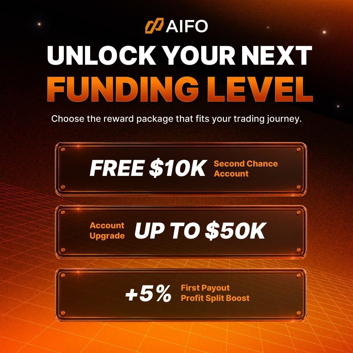merci__mon_dieu's tweet photo. Unlock Your Next Funding Level with @AIFOcom 🚀

Choose the reward package that fits your trading journey:

🎁 FREE $10K Second Chance Account
📈 Account Upgrade up to $50K
💰 +5% Profit Split Boost on Your First Payout

🕊 Get ur Acc now: https://t.co/41Umxssmoj
🔥 Use code: DOVE 

⚖️ Unlock your next funding level!
Trade smarter. Level up with AIFO. 🚀