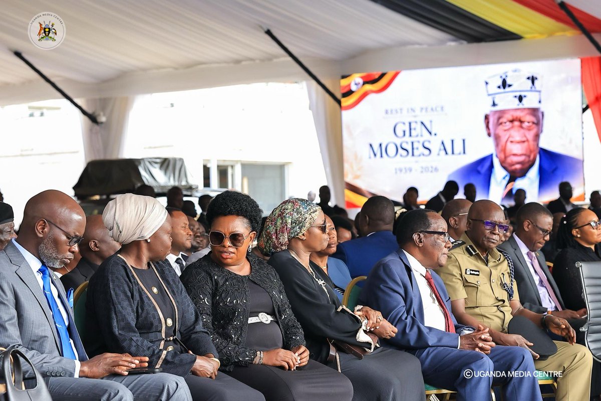 UgandaMediaCent's tweet photo. Dignitaries from various sectors are pictured before the special parliamentary sitting held in honor of Gen. (Rtd) Moses Ali. #RIPMosesAli https://t.co/ihhVJs6waH