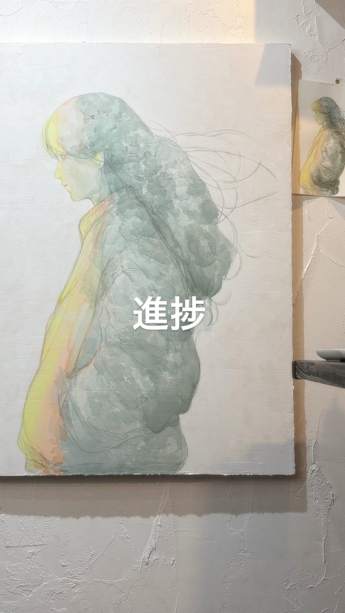 hal_taku's tweet photo. 進捗　明るい色が入ると急に浮き出てきますね https://t.co/ozCLm0UPPj