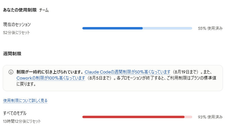 catnontan's tweet photo. というわけで閉店ガラガラ…
Claudeの使用量は限界ギリギリチョップ https://t.co/zmUFg4Cjoy