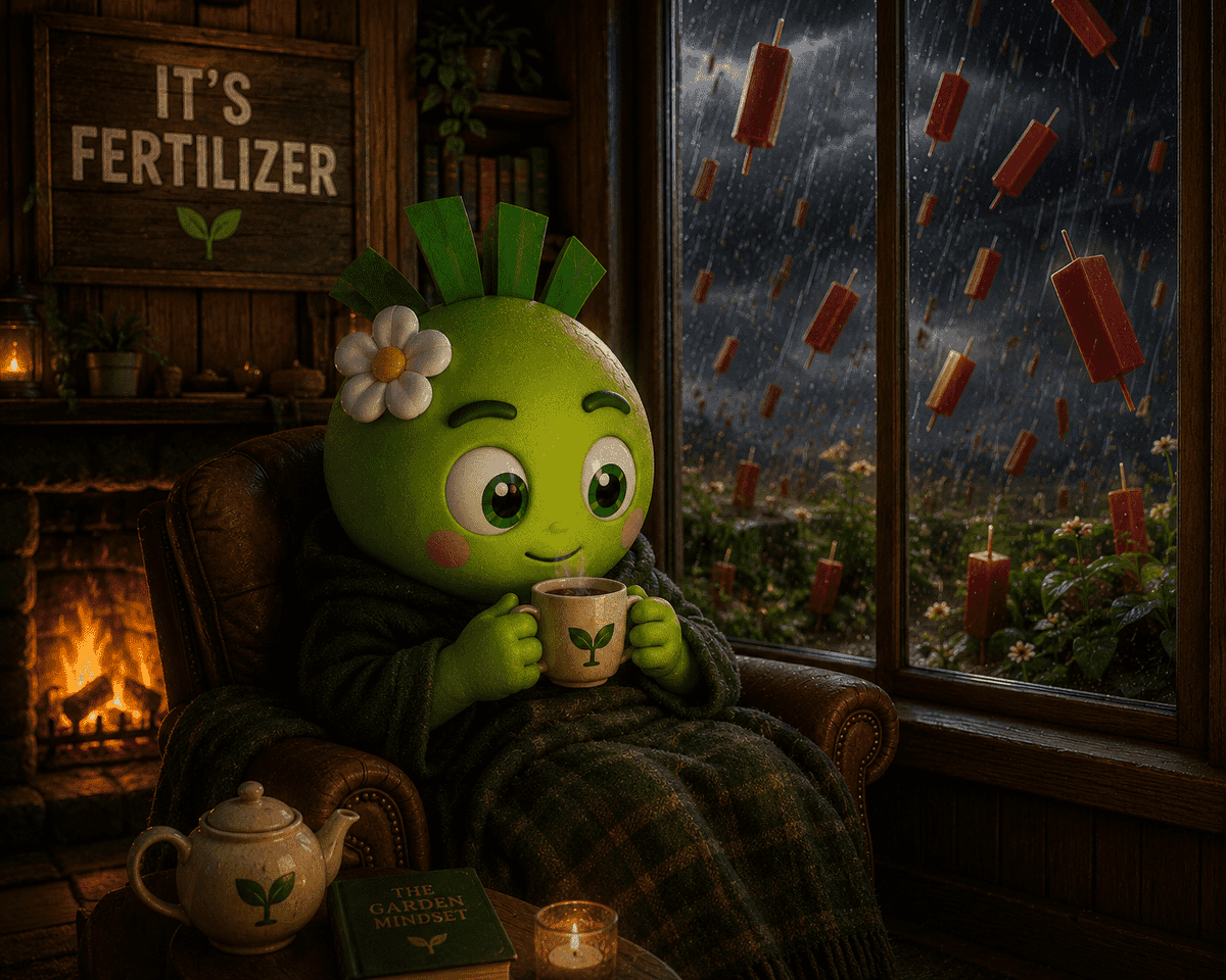 bloomvxv's tweet photo. Red candles raining outside? ☔️
Gardeners call that fertilizer. 🌱
Tea’s warm, roots are deep, and everything falling today feeds what blooms tomorrow. CA: 9FP3GWJaU2FBywYphETNuypCoVyP4g4bZaC3xBkkpump        $BLOOM #HonorGrove https://t.co/napqiKTstC