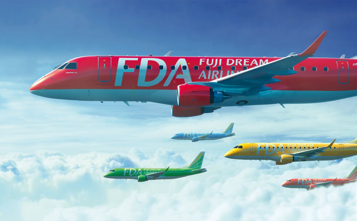 skybudget's tweet photo. フジドリームエアラインズ、エンブラエルERJ175型機を2機追加導入へ 17号機は2027年受領予定 https://t.co/AVBgfmTkq8 https://t.co/Xxhv15vST4
