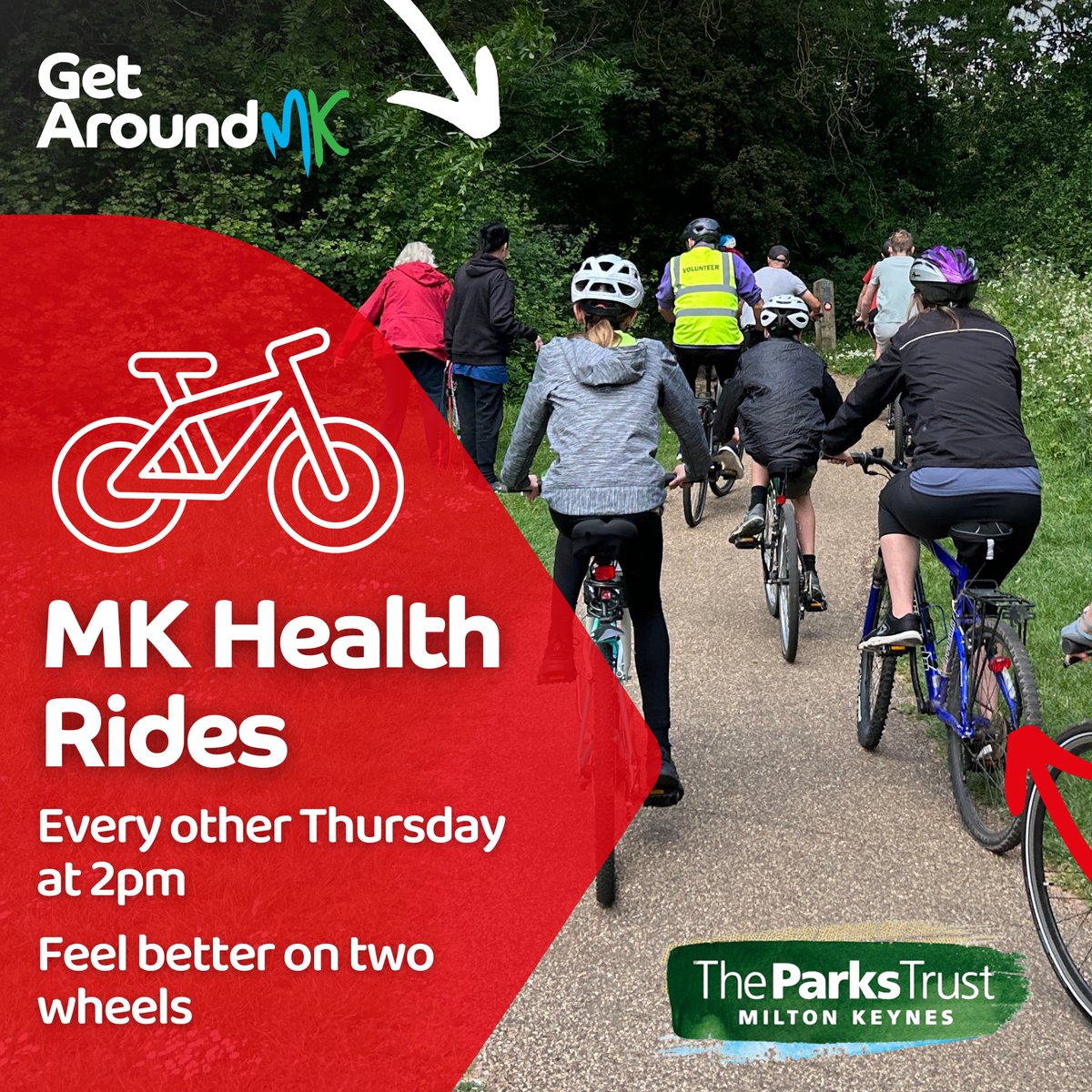 GetAroundMK's tweet photo. π² Join the next MK Health Ride!
π Campbell Park
π Thu 23 July
π 2pm
β
No booking required
A relaxed, friendly ride to help you build confidence and enjoy cycling.
π https://t.co/lj1TKT05W2
#GetAroundMK #MKHealthRides #ActiveTravelMK https://t.co/K7g7MDOUsH