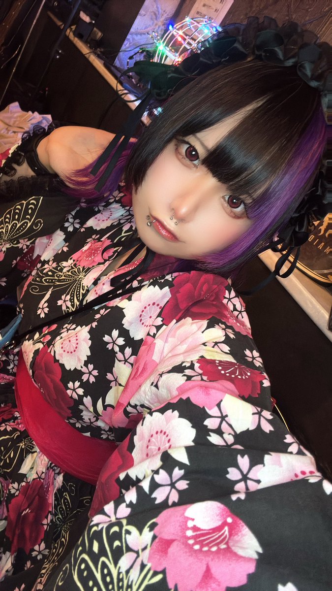 💜 ぴろいん 🩷 浴衣ドレスだよ❣️ クラゲヘアとかしてみまして🪼 夏