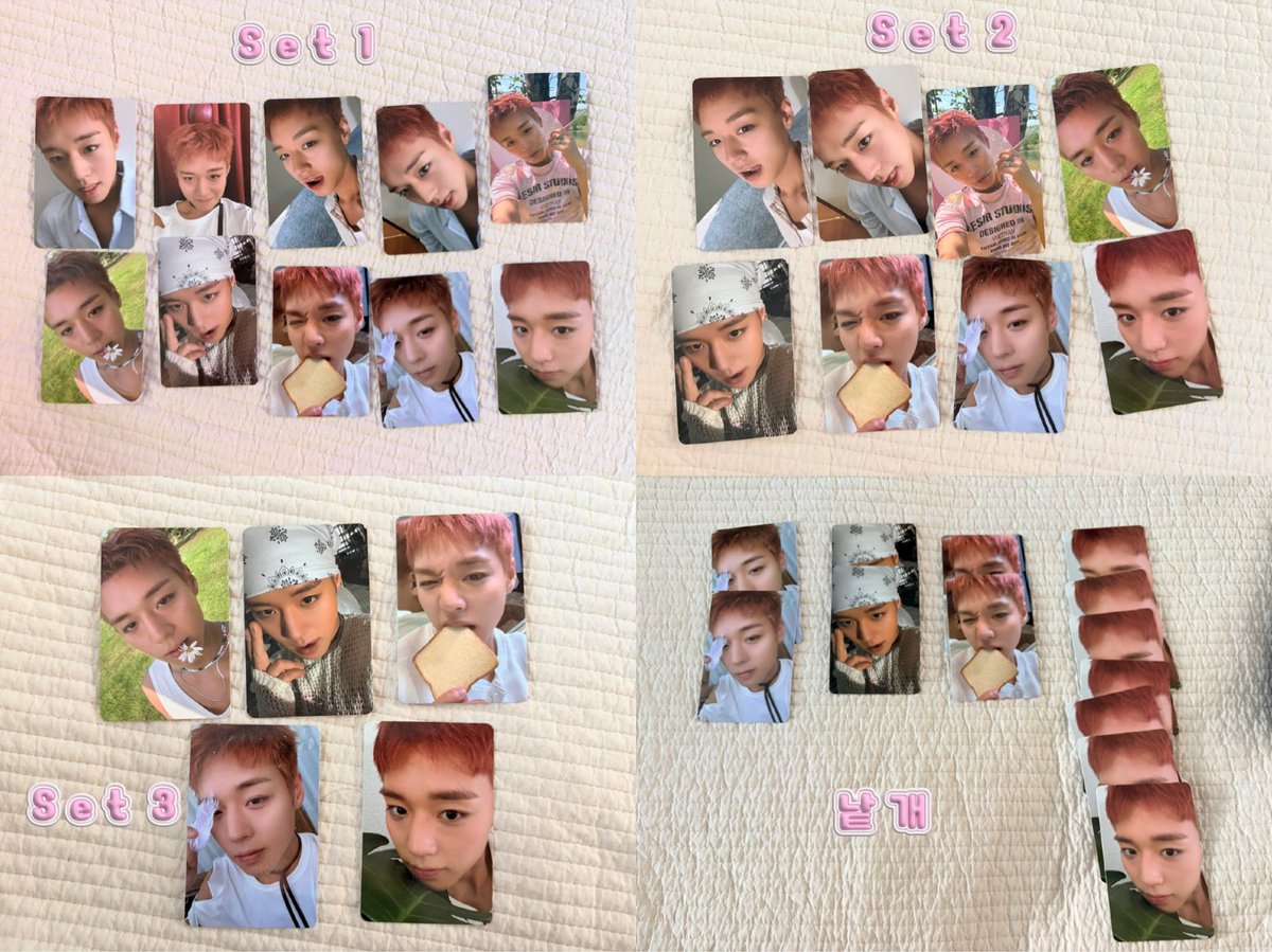 S2_puppyhoon's tweet photo. 리플렉트 앨범 포카 판매

💖 Set 1 (10장) → 15,000원
💖 Set 2 (8장) → 13,000원
💖 Set 3 (5장) → 9,500원
🩷 낱개 → 장당 2,000원 
택배비 별도 / DM주세요

#RT 해주시는 2분께 추첨을 통해 랜덤 2종 배송해드립니다
(두번째 첨부사진 참조) https://t.co/ASBt8bIJa2