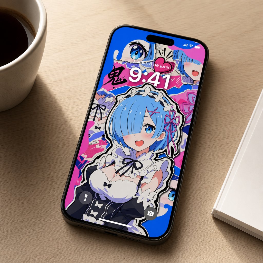 Design4p0's tweet photo. Rem, una leal sirvienta Oni de cabello azul que trabaja en la mansión Roswaal y muestra una devoción incondicional hacia Subaru - Re:Zero 
#AIイラスト 
Apoya dejando tu ❤ y 🔁 https://t.co/78ib7aYs9k