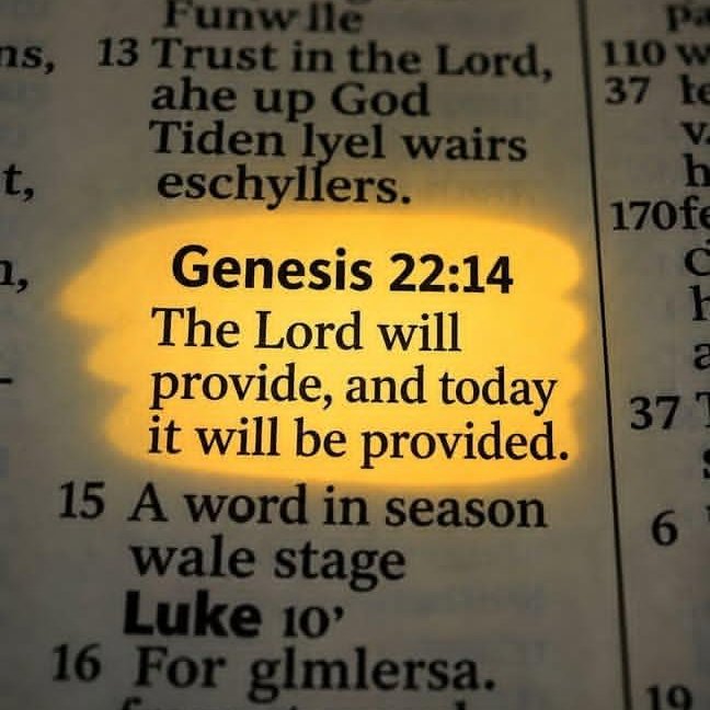 altinekasre1's tweet photo. The Lord will provide, and today it will be provided.

Genesis 22:14 https://t.co/LfoQOWxC5C