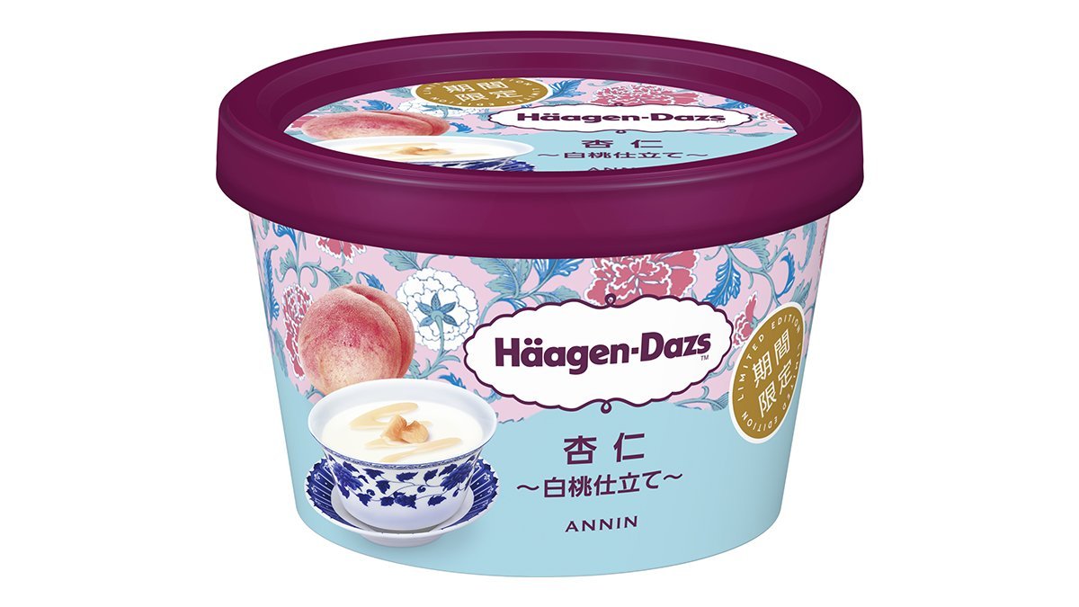 icemania's tweet photo. 【本日発売】ハーゲンダッツ ミニカップの基幹限定の新作は杏仁×白桃!!

ハーゲンダッツ ミニカップ『杏仁〜白桃仕立て〜』
 
本日7/21(火) から期間限定で新発売!!

杏仁のまろやかなコクに、追熟した白桃のジューシーさと硬めの白桃の食感が重なる、濃厚なのに後味すっきりな一品。これは白桃好き＆杏仁好きには見逃せない😍