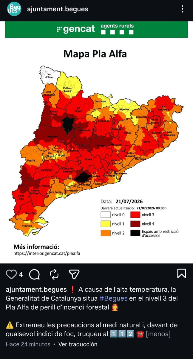 Txema1978's tweet photo. @ajbegues @policiabegues @BBVVBegues @mossos Avisem del perill, però es permet acampar i fer foc. https://t.co/znbfQZ7k7T