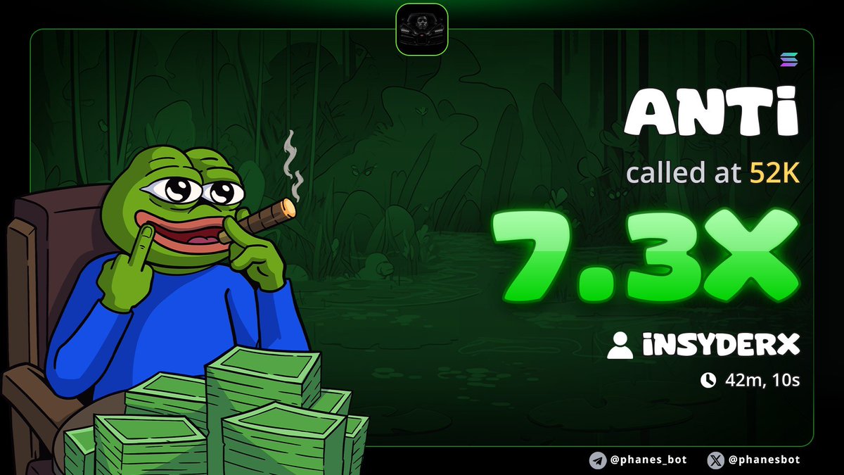 insyder0's tweet photo. $ANTI doing numbers 7.3x locked 

Ca
FKZXLV32fC1PgaifEhi1bWLhd2uRobBy4BtoHUqipump

#memecoin #solana #degen https://t.co/rM0SYSGUsx