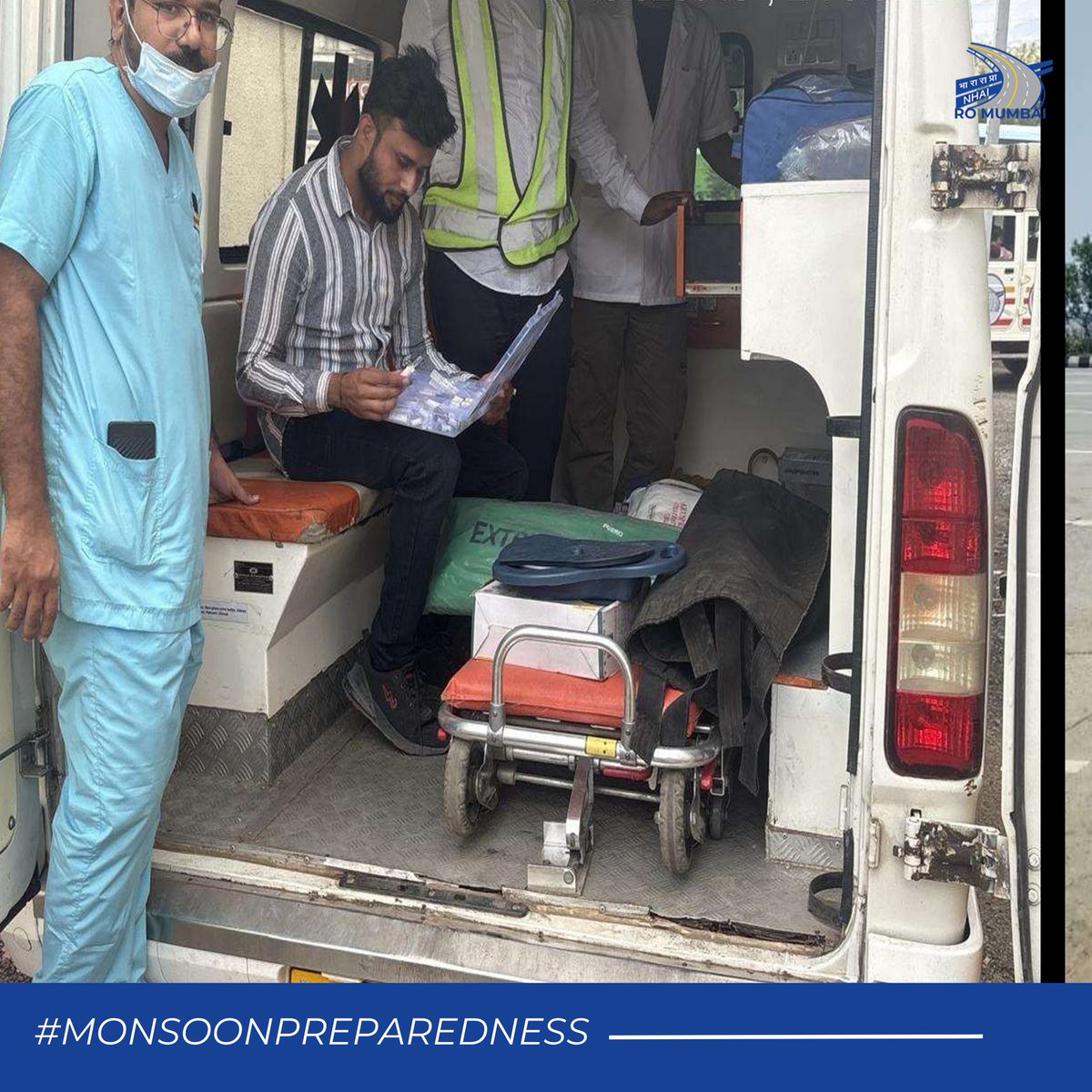 nhairo_mumbai's tweet photo. To ensure the safety and convenience of road users during the monsoon season, PIU Pune under NHAI RO Mumbai has strengthened its Emergency Incident Management (EIM) system across the Pune – Satara Section of NH-48.

#NHAI #BuildingANation https://t.co/vyyP7wb671