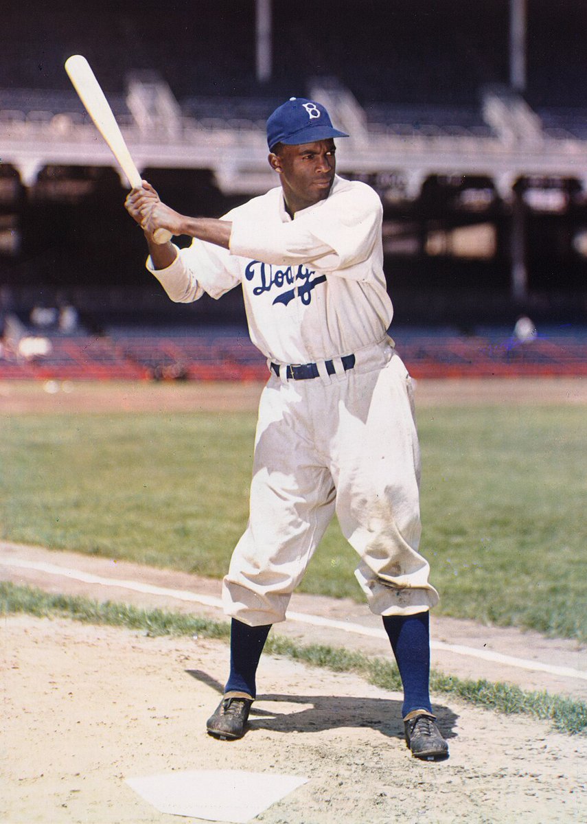 URDailyHistory's tweet photo. 23 July 1962: Former #Brooklyn Dodger Jackie Robinson is inducted into the National Baseball Hall of Fame in Cooperstown, New York. He was the first player to break the color barrier in #baseball when the #Dodgers started him at first base on April 15, 1947. #HOF #History #ad https://t.co/0JxsHA2kq4