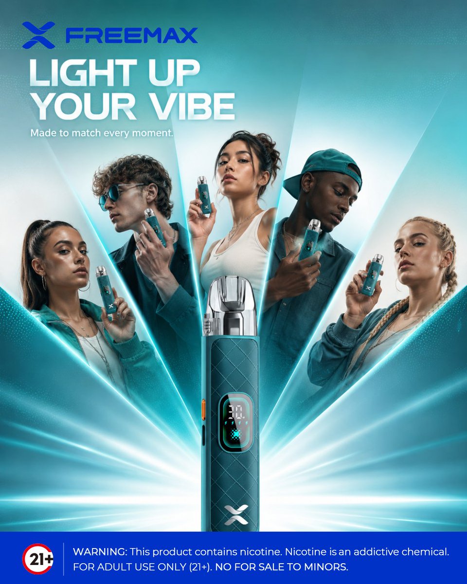 Freemaxvape's tweet photo. Glow different. Stand out. ✨
⚠️ Warning: This product contains nicotine. Nicotine is an addictive chemical.
🔞 Must be 21+.
#FREEMAX #REXAS2 #LightUpYourVibe #RGBGlow #TechLifestyle #StyleYourSetup #VapeLifestyle https://t.co/ehuNJ8ingg