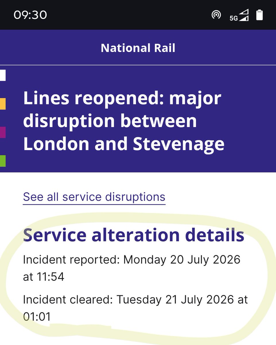 WhatNowTrain's tweet photo. Proving yet again that if it ain't one thing, it's another.

Man doing something at Alexander Palace paralyses services on totally unconnected @TLRailUK and @GNRailUK trains between London and #Cambridge for 13 hours yesterday. And now trains break before they even leave? https://t.co/36Y25FI9UM