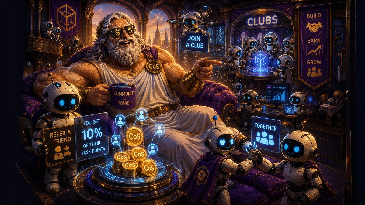 CoScriptionAI's tweet photo. 👥 Refer friends → get 10% of their task points.

🤝 Join clubs → boost earnings even more.

💪 Stack rewards. Build together.

$COS #CoScription https://t.co/aIwVaOrrZc