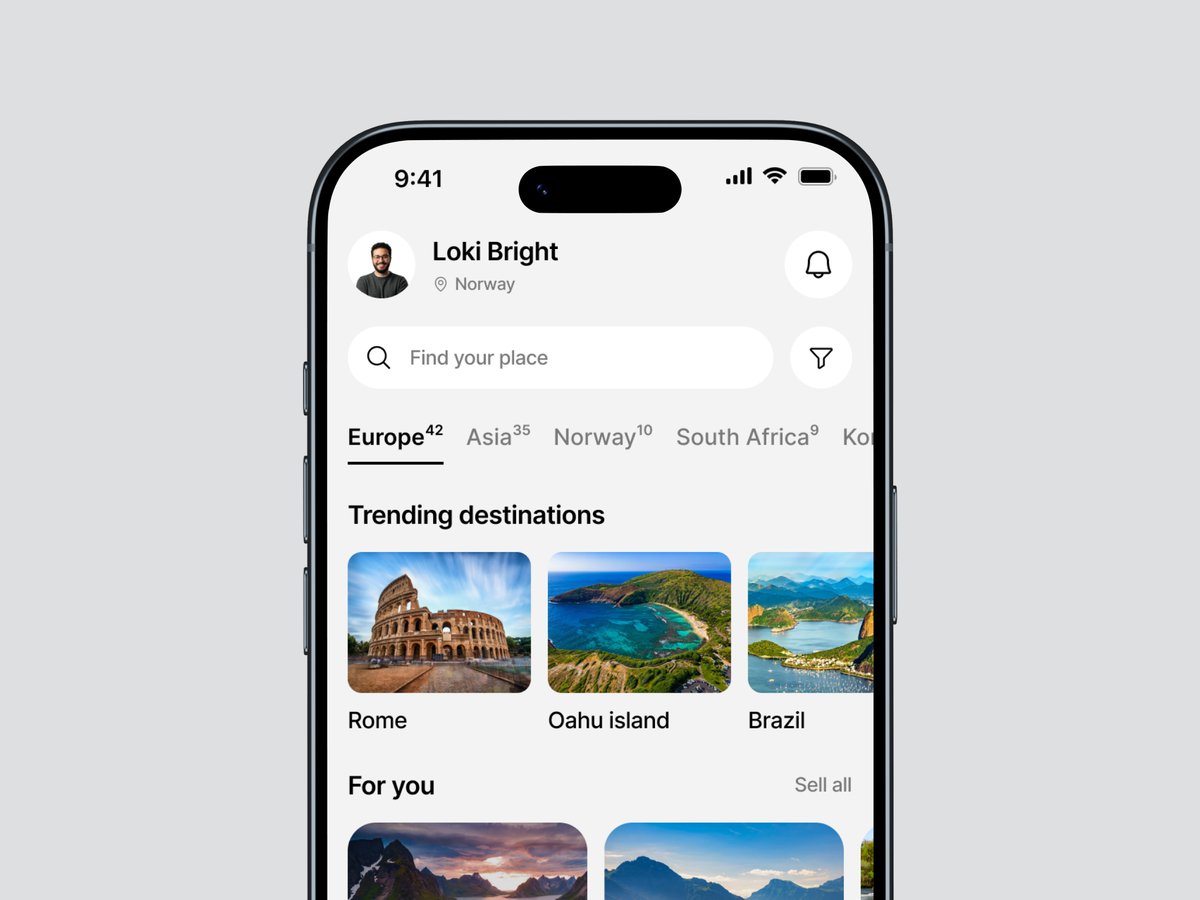 moobliy17185's tweet photo. Destina is a travel app concept designed to make discovering destinations, planning trips, and booking experiences feel simple, visual, and intuitive.

#TravelApp #TravelDesign #UIDesign #UXDesign https://t.co/UUH9Bvyoa9