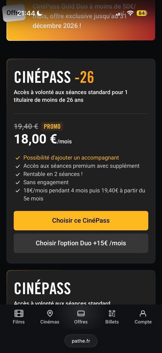 _ftzz_'s tweet photo. Prenez ça hein 18€ le cinéma en illimité pndnt 1 mois c’est tellement le moment https://t.co/FIg0MQsPsE