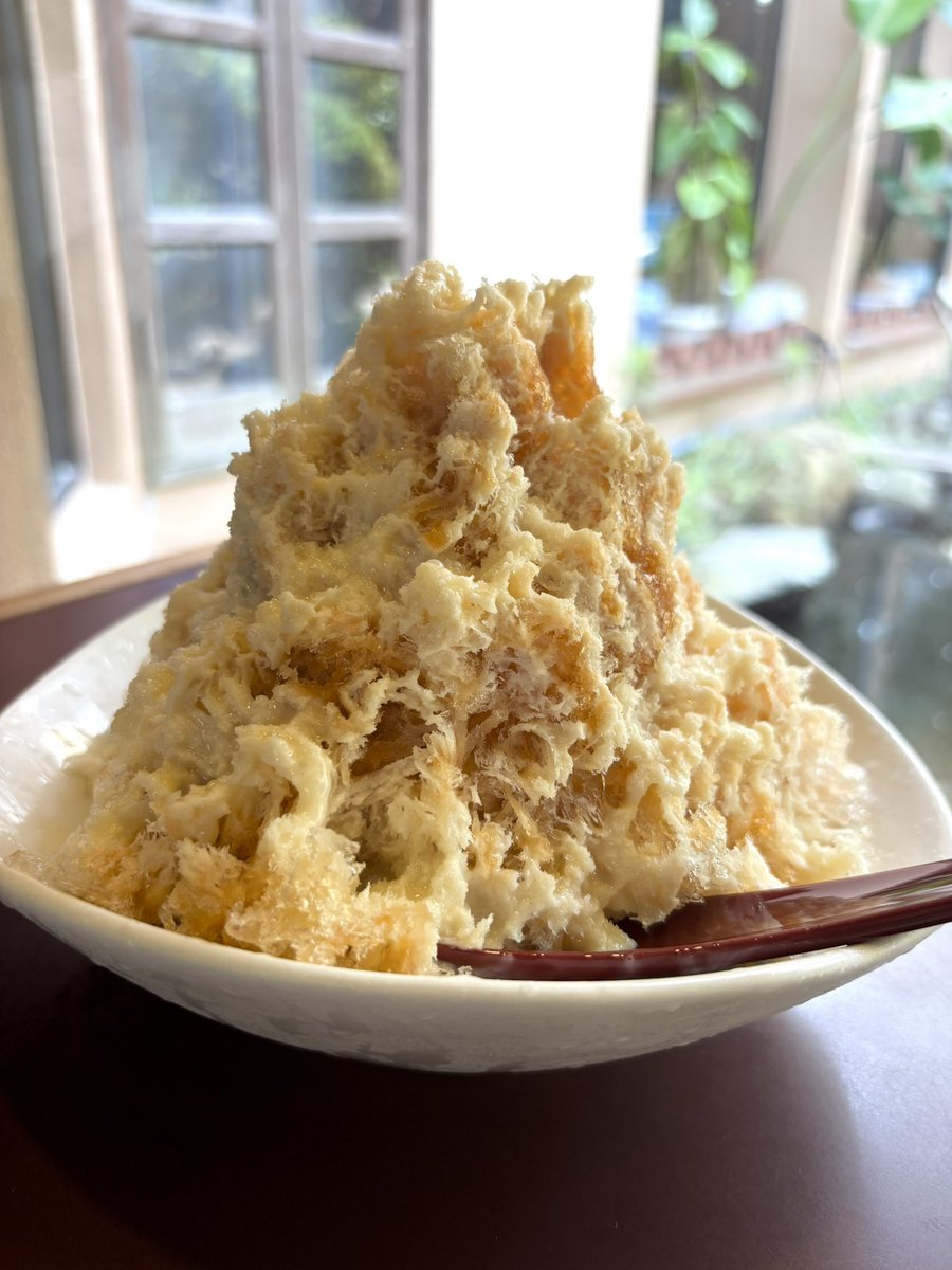 Reabell's tweet photo. 昭和レトロな喫茶店の紅茶ミルク🥛🍧🍂
今年は違うの挑戦してみよーって思うけど結局これを選んでしまう大好きな味😊
ランチのツナホットサンドも美味しかった🥪
#桑名かき氷街道2026 
#珈琲館はせ川 https://t.co/y0QkeIaOX7