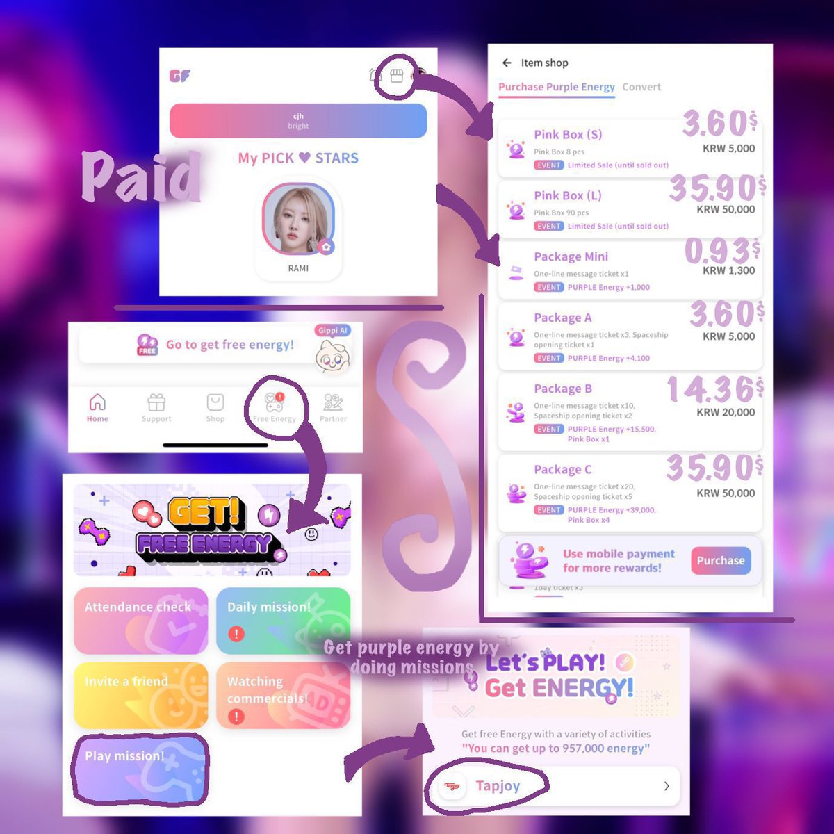 RAMIGLOBAL_'s tweet photo. #RAMI (#SHINRAMI) BIRTHDAY PROJECT

On giftfan. Collect purple energy by buying in shop or completing missions

📍Location : Tokyo Shibuya Pandora vision
🎯 Target: 385,000 purple energy 
‼️ Deadline :  September 14,2025
🔗 : https://t.co/KIhF1iaCpz

invitation code: 6O0532FFGR https://t.co/VijLnTiXQz