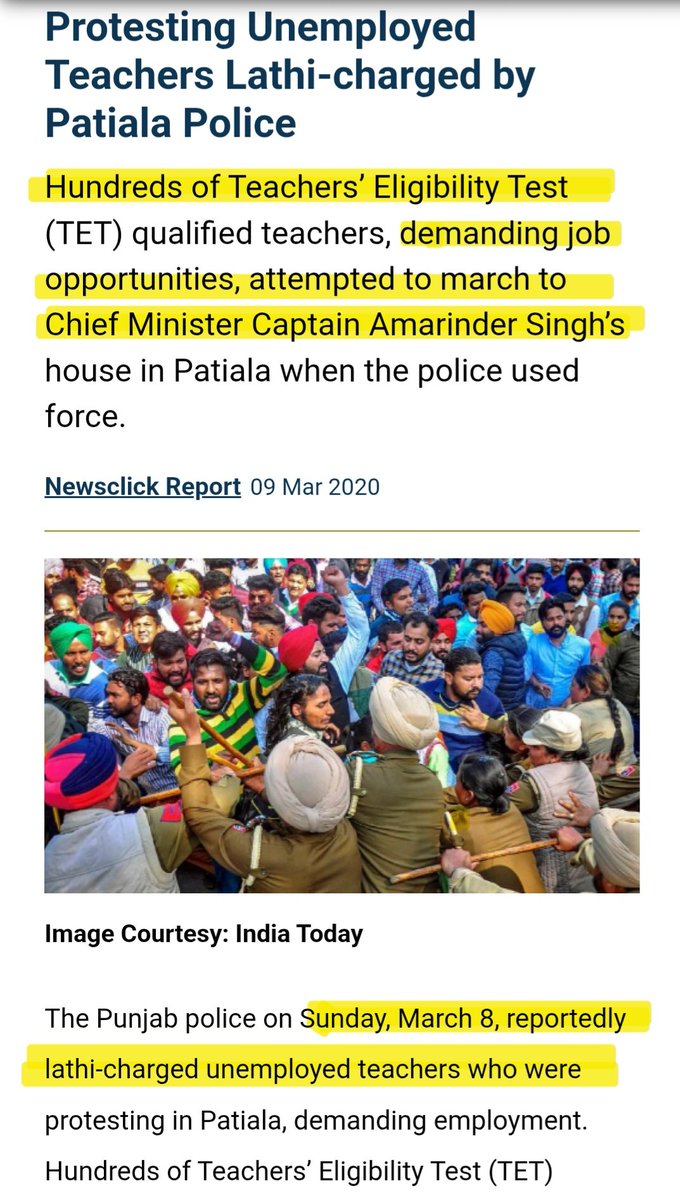 PplVoiceParty's tweet photo. @INCIndia @RahulGandhi @BJP4India @ABPNews @ANI @ZeeNews @timesofindia @htTweets
"टीचर को पुलिस से पिटवाया जा रहा था, वो सही था।
कांग्रेस की तारीफ करनी चाहिए" 
और कांग्रेस को शाबाशी देनी चाहिए

Inciden happen in 2020 in patiala. https://t.co/kYb97HbOW2