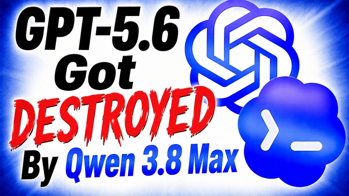 jarvana_sv's tweet photo. GPT-5.6 Got DESTROYED By Qwen 3.8 Max 

A 2.4 trillion parameter AI model just claimed it's second only to Fable 5.

That statement alone makes Qwen 3.8 Max Preview one of the most interesting AI launches of the week.

Only days before this release, Kimi K3 was already making headlines with claims of outperforming GPT 5.6 for front-end coding.

The pace of competition is accelerating.

Qwen uses a Mixture of Experts architecture.

Instead of activating the entire model for every prompt, it routes requests to specialist components, making a massive model more efficient.

The model reportedly supports text, images, video, documents, structured outputs, and a 1 million token context window.

That's far beyond being just another coding model.

Alibaba hasn't published the exact expert count or active parameters per token.

So while the department analogy helps explain the concept, those implementation details remain unconfirmed.

A practical test was more interesting than the announcement.

The model generated a complete HTML, CSS, and vanilla JavaScript landing page in a single file explaining its own architecture and specifications.

One takeaway from the discussion: don't rely only on benchmark charts.

Real-world testing across many builds often tells you much more about usability than leaderboard rankings.

Source:
https://t.co/yABNnC84qf

Watch here;
https://t.co/Yy4IDlBixD

Want live breakdowns of new AI models, workflows, prompts, and coaching as releases happen?

https://t.co/rfAmlPVJ3o