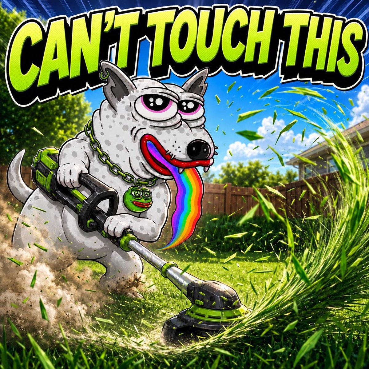 pepesdog_en's tweet photo. Who said touch grass? https://t.co/n7tZEPLgJh
