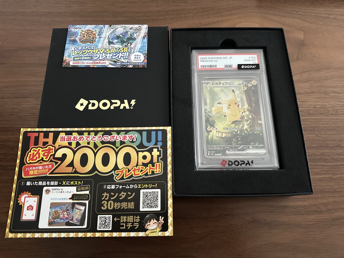 money0106's tweet photo. #DOPA当選報告
初の黒箱届きました！
発送限のスタデピカチュウ⚡️
イラストが最高！ https://t.co/tSnTBs1CKb