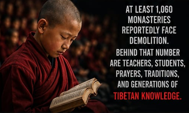 KaiMing1988's tweet photo. Larung Gar should be protected as a major centre of Buddhist education, not reduced under opaque orders. Religious heritage requires consent, care, and transparency. #SaveLarungGar #CulturalErasure https://t.co/kPOLDX20iY