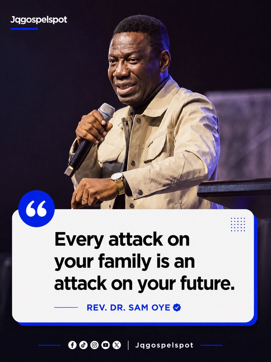 Jqgospelspot's tweet photo. No one chooses the family they are born into. Some people grow up in homes filled with love, encouragement, and healthy values, while others carry painful memories of rejection, abuse, conflict, or dysfunction. Although our backgrounds shape many of our early experiences, they do not have to determine the direction of our future.

Drawing from Genesis 37:18-20, 2 Samuel 13:1-20, and Psalm 41:9, Rev. Dr. Sam Oye examines the profound influence of family on a person’s identity and destiny. He describes the family as a child’s first school, first church, first leadership academy, and first counseling center, making it one of the most important institutions God established. Because of its significance, he notes that the enemy frequently targets families in an attempt to derail future generations. 

Using biblical examples, the message shows how attacks against relationships often become attacks against purpose. Rev. Dr. Sam Oye also explains that while every family passes down both nature and nurture, believers are not condemned to repeat unhealthy patterns. Through Christ, people can break destructive cycles, renew their minds, and intentionally build families that reflect God’s design rather than the brokenness they may have inherited.

INSIGHT
Our past may explain some of our struggles, but it should never become an excuse for remaining trapped by them. Healing begins when we acknowledge the impact of our experiences without allowing them to become our permanent identity. God’s grace enables believers to confront painful histories while embracing the hope of a transformed future.

Breaking unhealthy family patterns is rarely automatic. It requires intentional choices, renewed thinking, forgiveness where necessary, and a commitment to live according to biblical principles rather than inherited behaviors. Every generation has the opportunity to make decisions that positively influence the generations that follow.

APPLICATION
Identify one unhealthy pattern you have observed in your family history and prayerfully commit to replacing it with a biblical principle. Let your decisions today become the foundation for a healthier legacy tomorrow.

KEY TAKEAWAY
Your background may shape your beginning, but your obedience to God shapes your future.

ADDITIONAL RESOURCE
If you’d like to study this teaching in greater depth, watch 4 Dysfunctional Family Backgrounds (Part 1) | Relationship Today by Rev. Dr. Sam Oye.