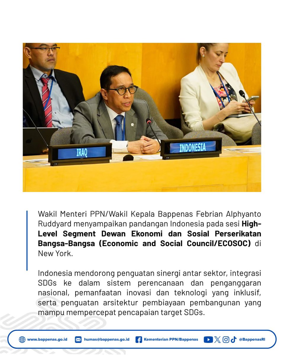 BappenasRI's tweet photo. dan memperkuat South-South and Triangular Cooperation sebagai instrumen penting dalam membangun agenda pembangunan global pasca-2030 yang lebih tangguh, inklusif, dan berkelanjutan.

#Bappenas #MembangunIndonesia https://t.co/E39By7PrCW
