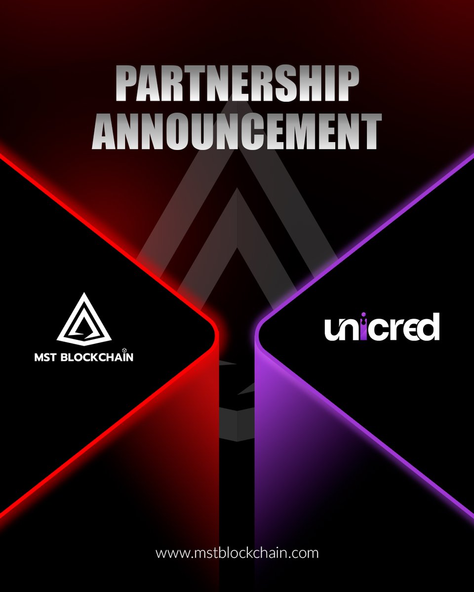 MSTBlockchain's tweet photo. Excited to announce our strategic partnership with UniCred! 🤝

At MST Blockchain, we're committed to building a future where trust and innovation go hand in hand. Through our partnership with UniCred, we're advancing the adoption of blockchain-powered digital credentials by combining MST Blockchain's scalable infrastructure with UniCred's expertise in secure, tamper-proof academic credential verification. 

Together, we aim to help educational institutions and organizations issue, manage, and verify digital certificates with greater transparency, security, and efficiency.

This collaboration represents another step toward creating real-world blockchain solutions that simplify verification, eliminate fraud, and accelerate digital transformation across the education ecosystem.

Together, we're empowering institutions, enabling learners, and shaping the future of trusted digital credentials. 🚀

#MSTBlockchain #UniCred #Partnership #Blockchain #Web3
