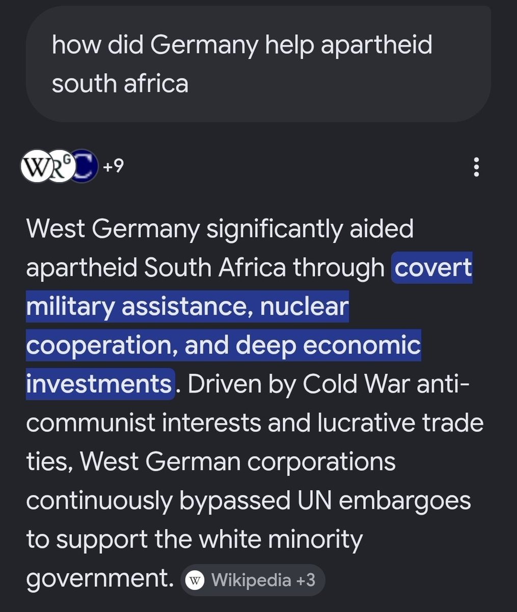 Jewels_MsJay's tweet photo. @ChrisExcel102 You people suffer from serious Stockholm syndrome. Your hatred for Africans is shocking.  

Germany helped the apartheid government to kill you...

Nigeria helped to free you, but you hate Nigeria so much. 🤷🏾‍♀️🤷🏾‍♀️🤷🏾‍♀️ https://t.co/5paGGCYbVs