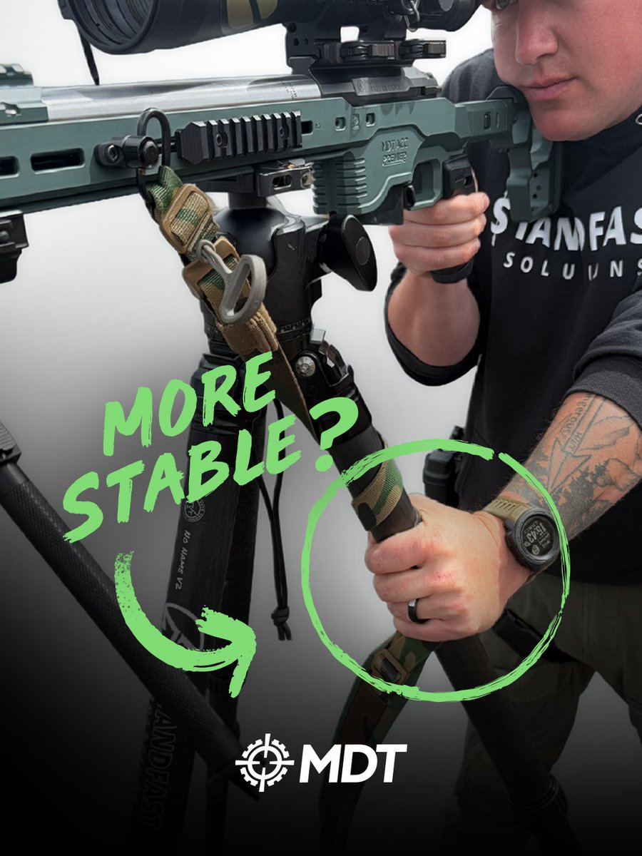 MDTTAC's tweet photo. Relying on bipods and bags has its place but building real confidence with your rifle starts when you treat the sling as a stability tool not just another way to carry the rifle 👍 

Want to dig deeper into sling supported shooting? Read the full blog here: https://t.co/aDRL3QjkP0