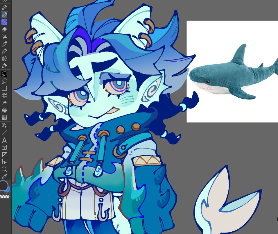 piipstachio's tweet photo. 🦈 sharky wip https://t.co/0ynvS7Jaw7