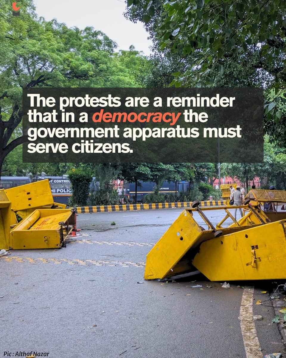 citizenmatters's tweet photo. The protest did not come out of nowhere. The ongoing  student protest rests on the backs of several other protests that have  been going on for years, as well as the recent protests against Bidadi  AI Township, Mamallan Reservoir Project, Ken-Betwa River-Linking Project  and many more. 

There is a common thread running through all these protests: a crisis of accountability at every level of governance.

#CJP #Protest #Education #Accountability