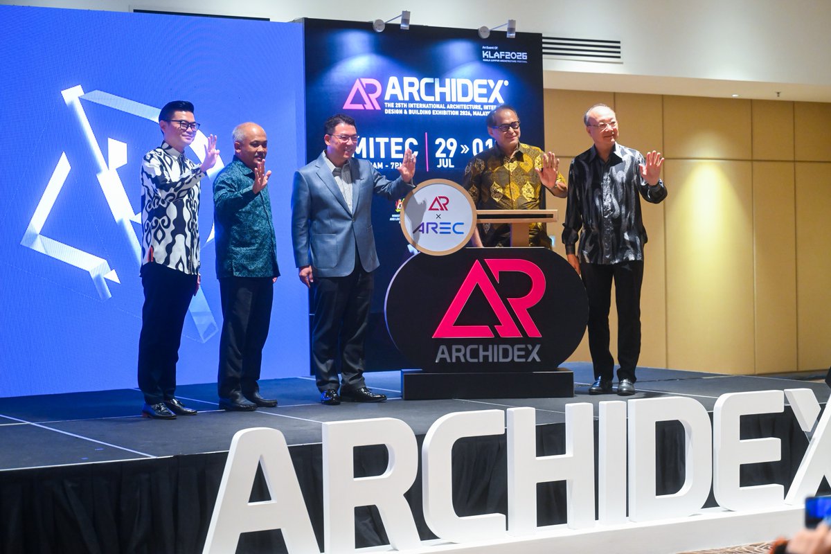 Archibuildmag's tweet photo. This year, ARCHIDEX returns fully integrated at MITEC alongside DATUM, the region's largest architectural conference, and the Kuala Lumpur Architecture Festival (KLAF), forming one of Asia's most significant annual convergence points for the built environment. Read the full news: https://t.co/GHQ09jJeCA