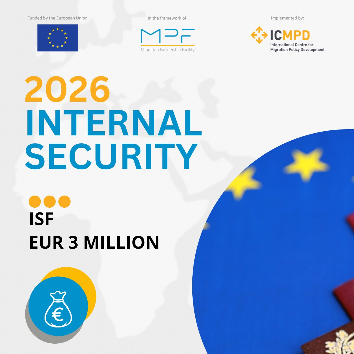 BudapestProcess's tweet photo. 📢 MPF launches new 2026 Calls for Proposals!

Visit the MPF website to learn about the 3 new Calls:
⏩ Migration Partnerships (from #AMIF)
⏩ Border Management (from #BMVI)
⏩ Internal Security (from #ISF)

🔗 https://t.co/EOQWFpkkOv

#EUFunds #SecurityEU #MigrationPartnerships https://t.co/VRdFk5NqnW