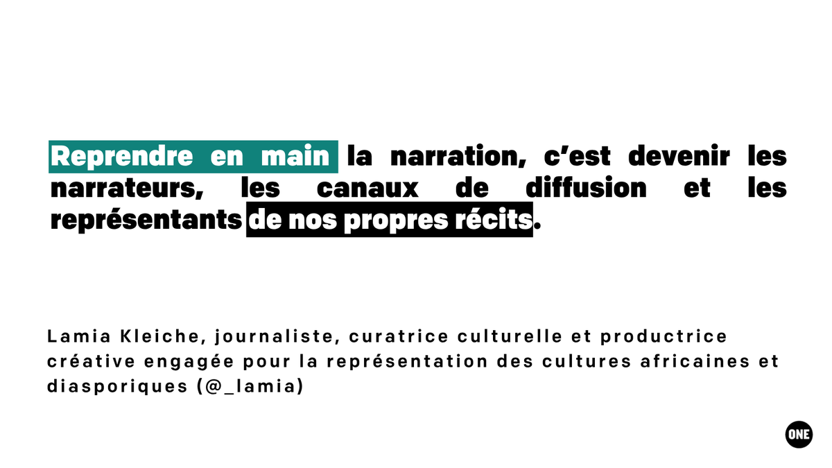 ONE_Fr's tweet photo. Il y a quelques jours, Lamia Kleiche était en live avec notre jeune Ambassadeur Yohann-André pour échanger autour de la représentation des cultures africaines et du rôle des images et des récits dans la construction de nouveaux narratifs.
Quelques citations clés de cet échange.👇 https://t.co/xSpClIeb2Y